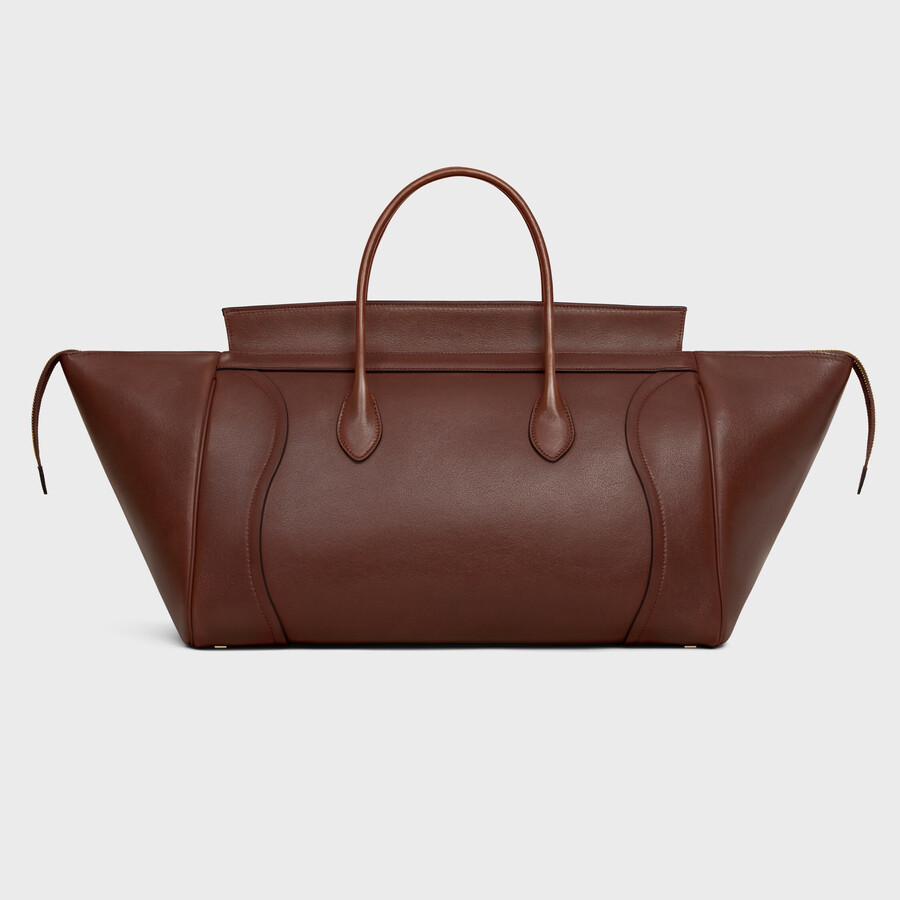 grande bagage neuve en peau dagneau souple et brillante