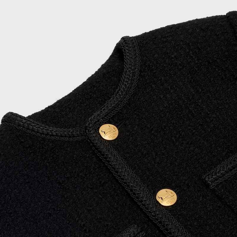 veste chasseur en boucle tweed