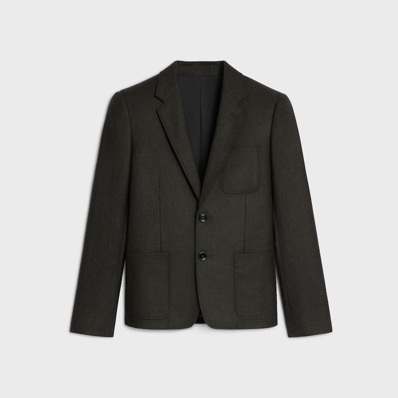 veste courte en flanelle de cachemire