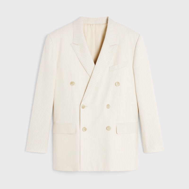 veste jude en laine rayée légère