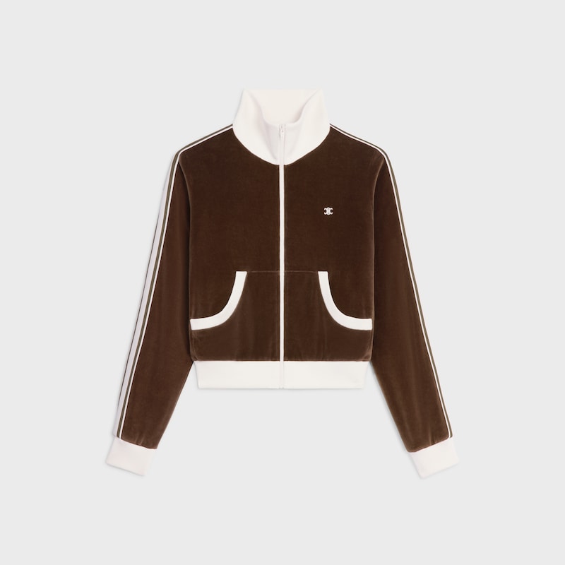 veste de survêtement en jersey de velours