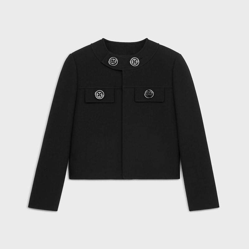 veste brompton en double laine gaufrée