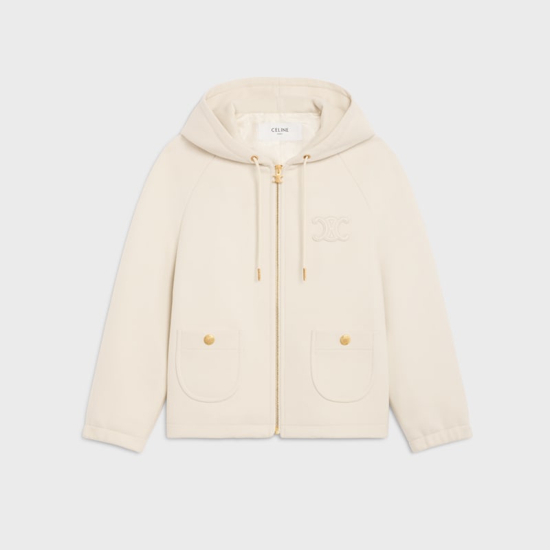 veste blouson triomphe en cachemire double face