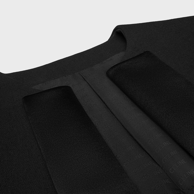 veste boléro en crêpe de laine double