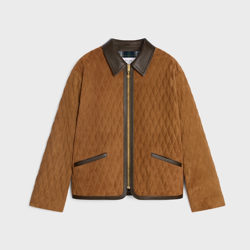 veste matelassée en daim