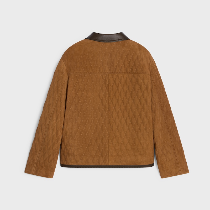 veste matelassée en daim