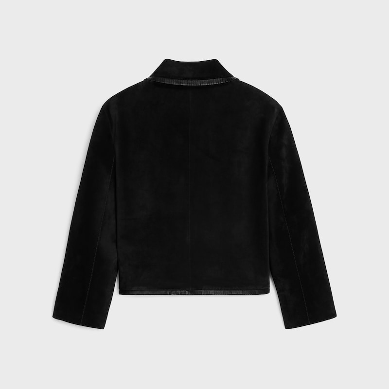 blouson droit en daim