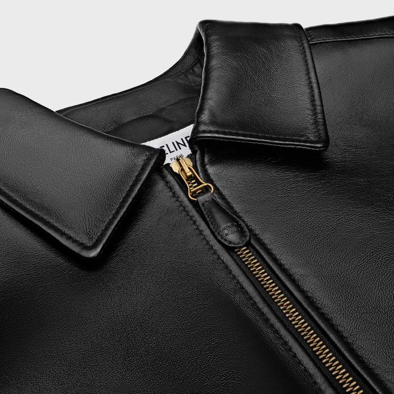 blouson daviateur en cuir dagneau souple