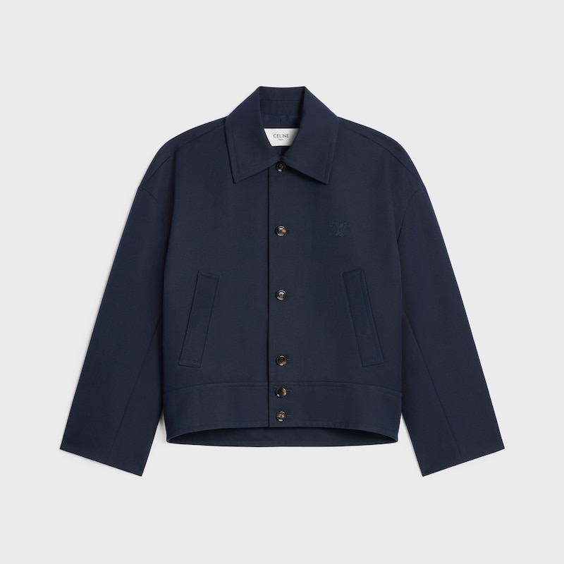 veste en gabardine de coton et laine
