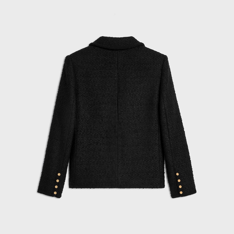 veste chasseur en cachemire bouclette natte
