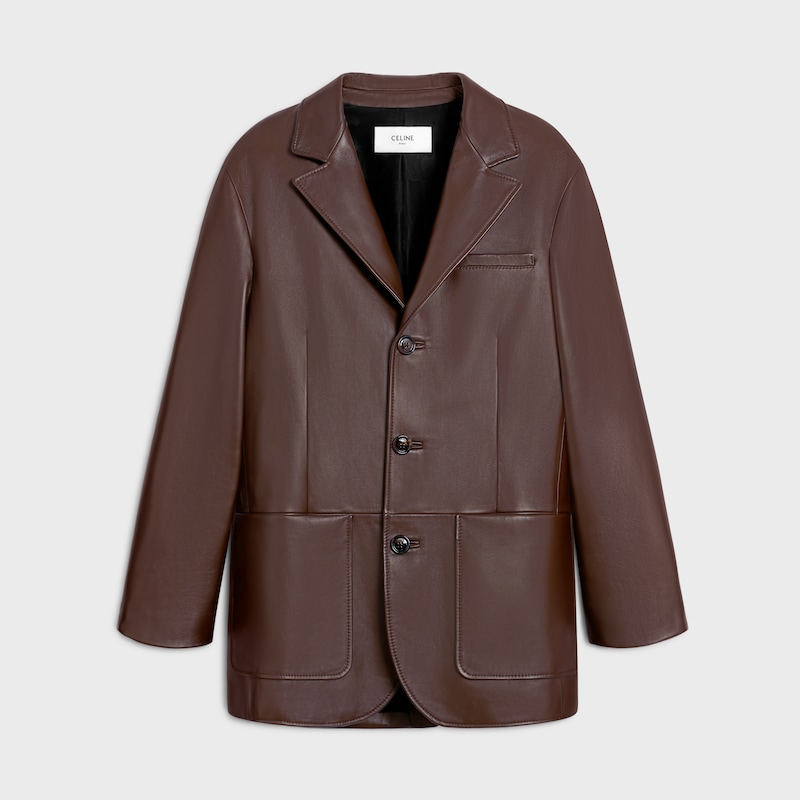 veste cintrée en peau dagneau souple