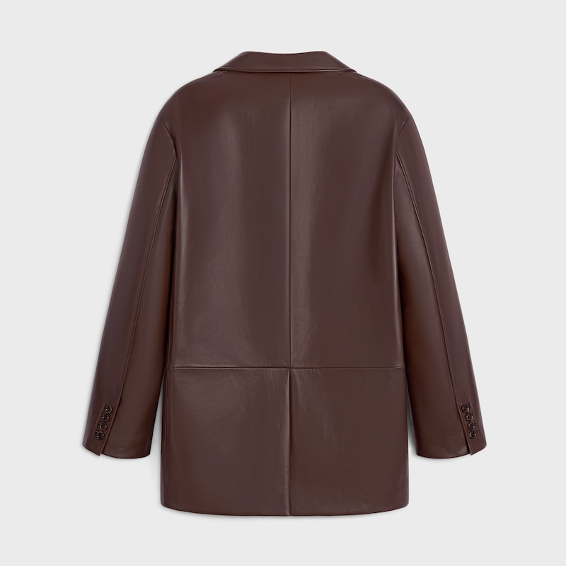 veste cintrée en peau dagneau souple