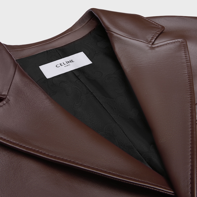 veste cintrée en peau dagneau souple
