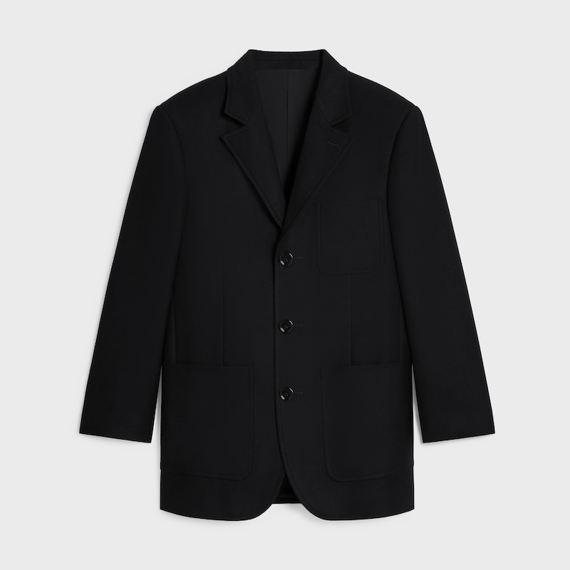 veste tailleur en flanelle de cachemire