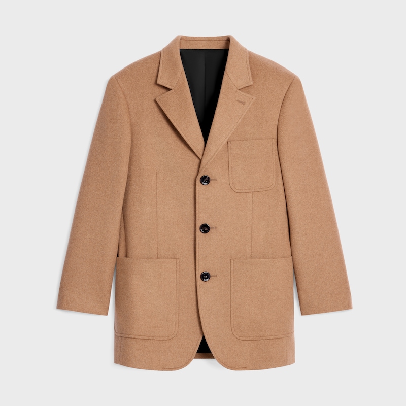 veste tailleur en flanelle de cachemire