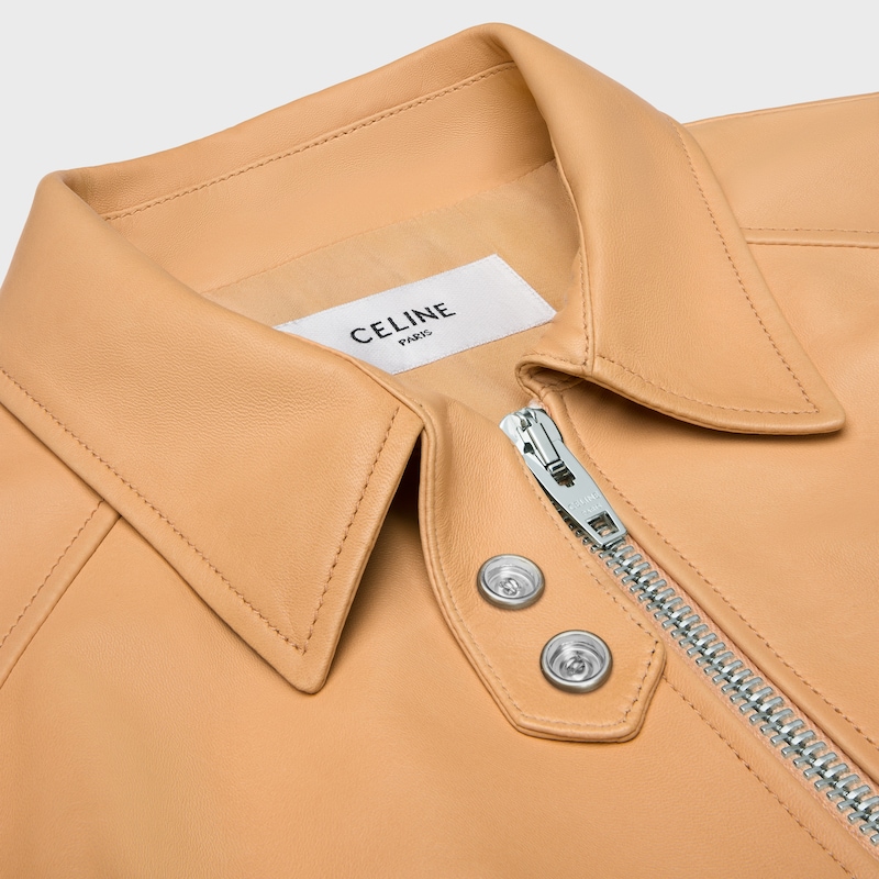 veste en peau dagneau plongé