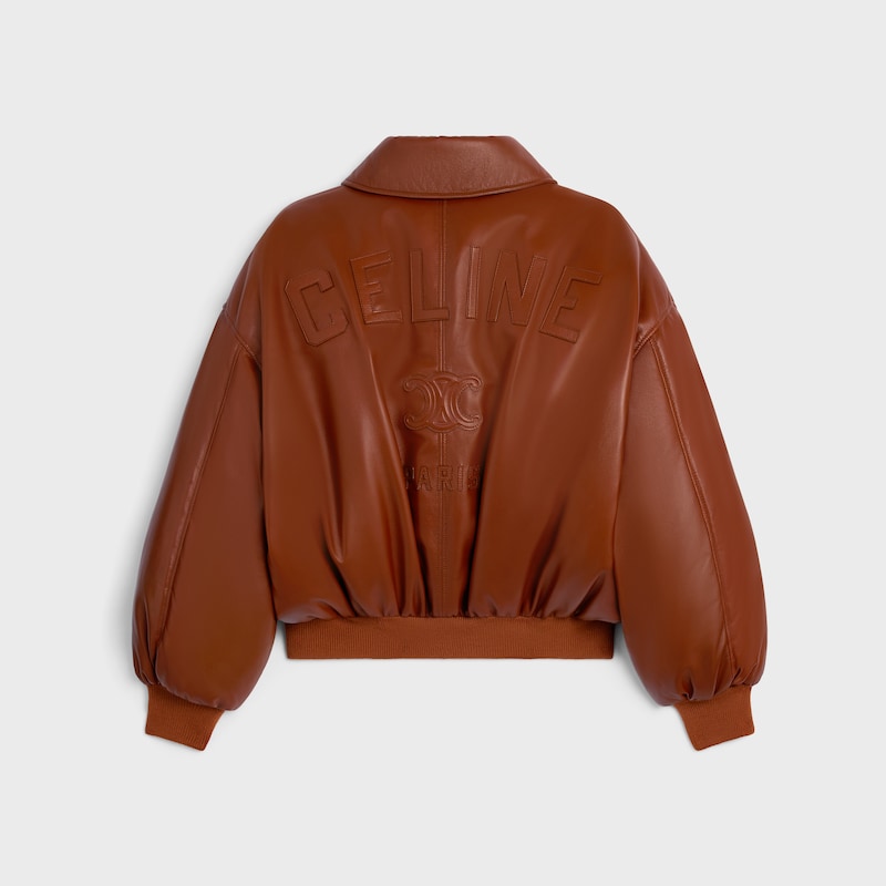 blouson aviateur en peau dagneau souple