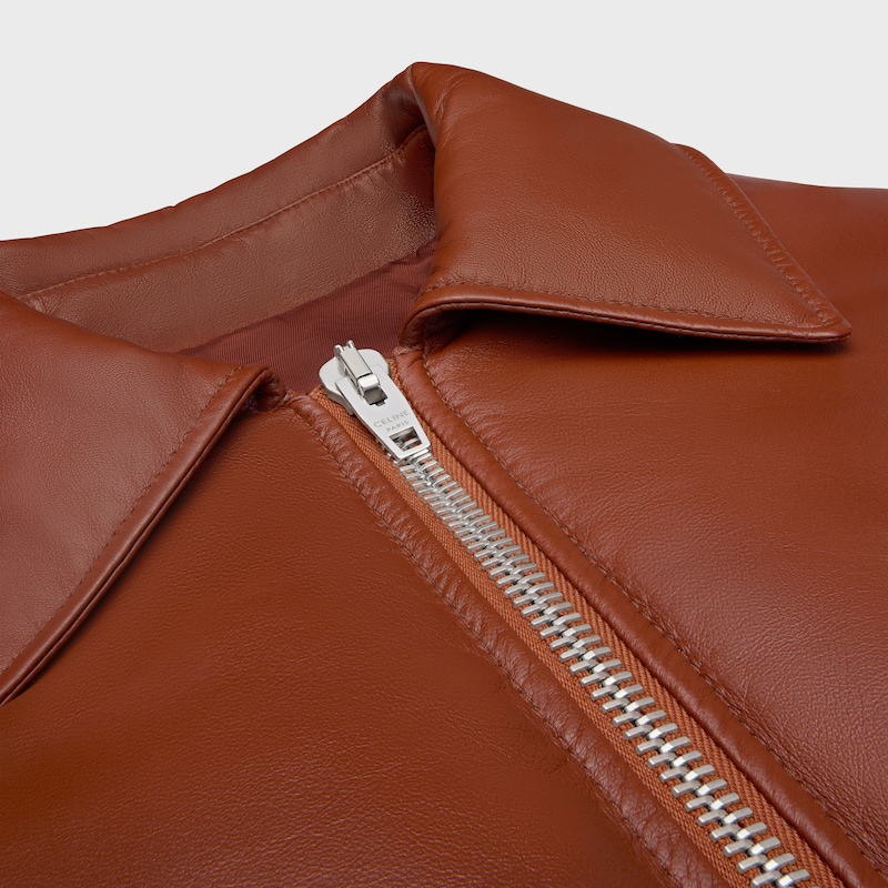 blouson aviateur en peau dagneau souple