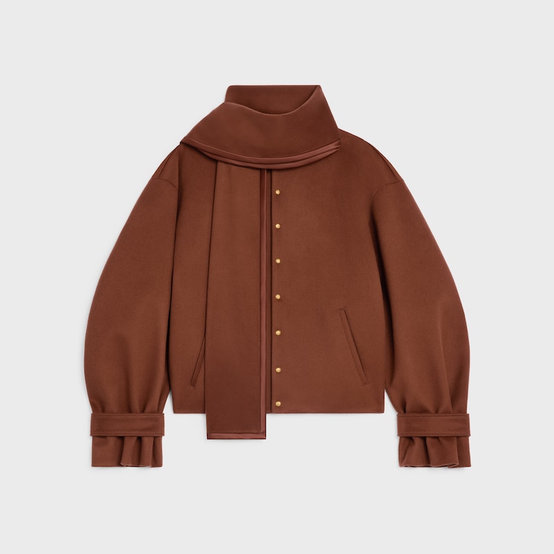 veste-écharpe en tissu de laine