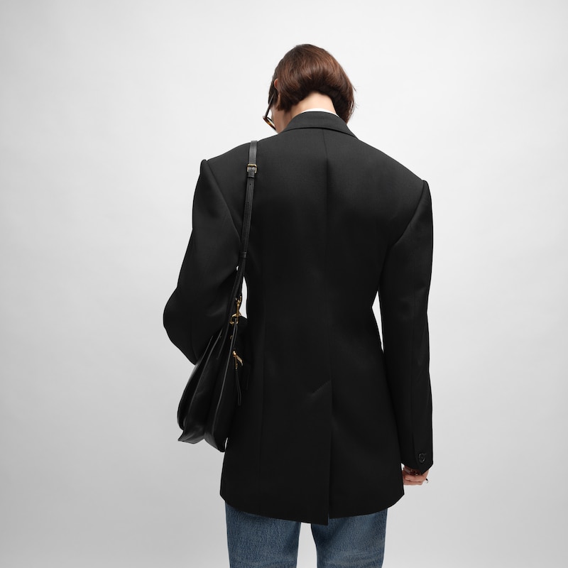 veste colonne en laine diagonale