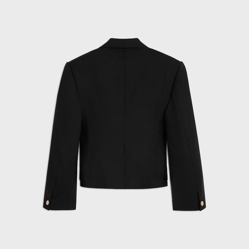 blazer colonne en gabardine de laine
