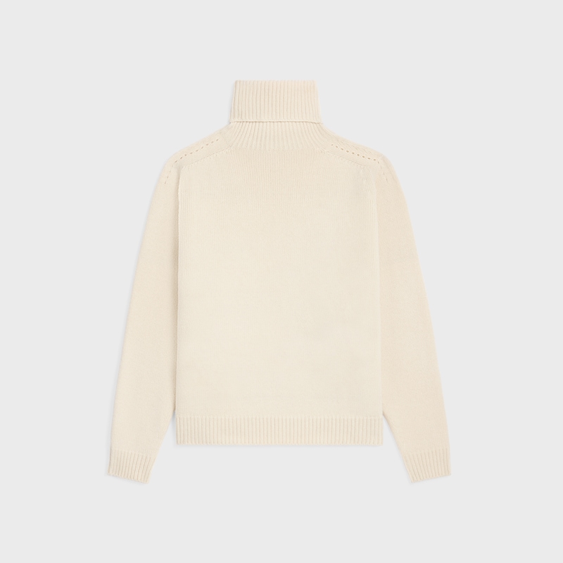 pull à col roulé en cachemire sans couture