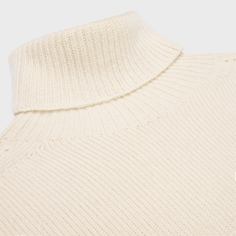 pull à col roulé en cachemire sans couture
