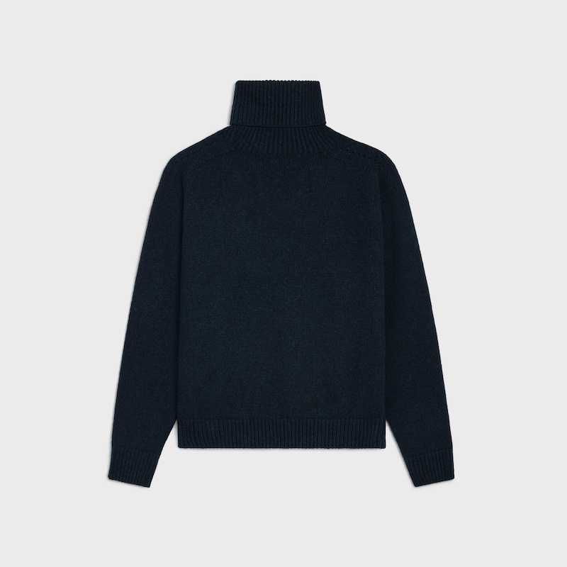 pull à col roulé en cachemire sans couture
