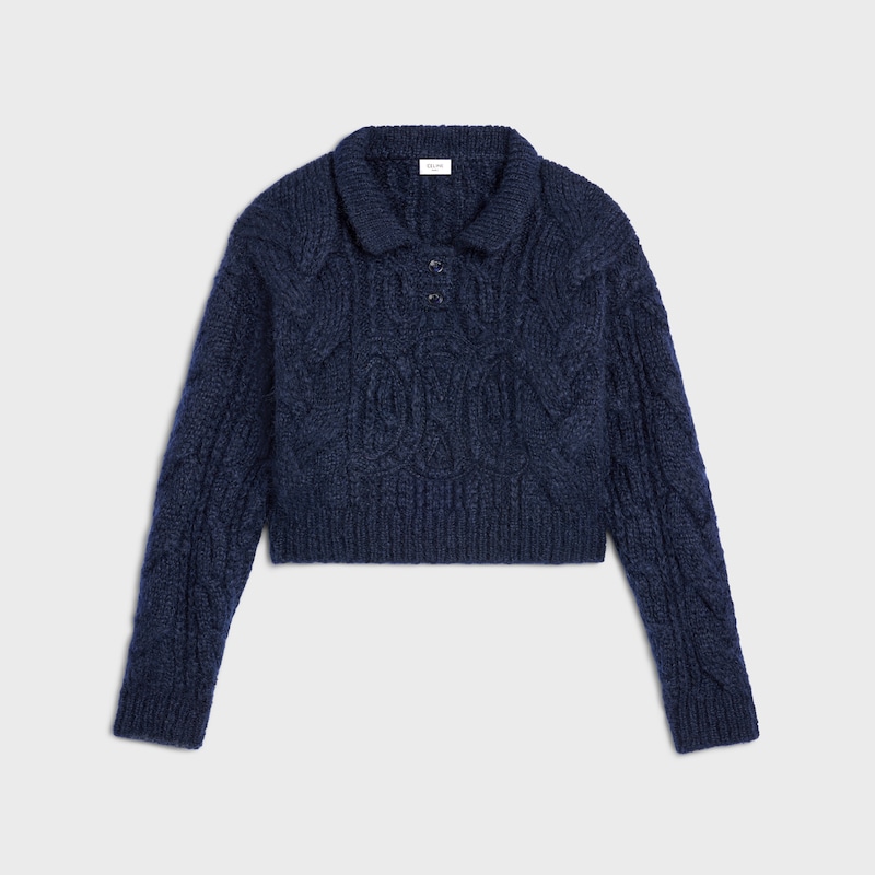 pull en mohair et laine aran