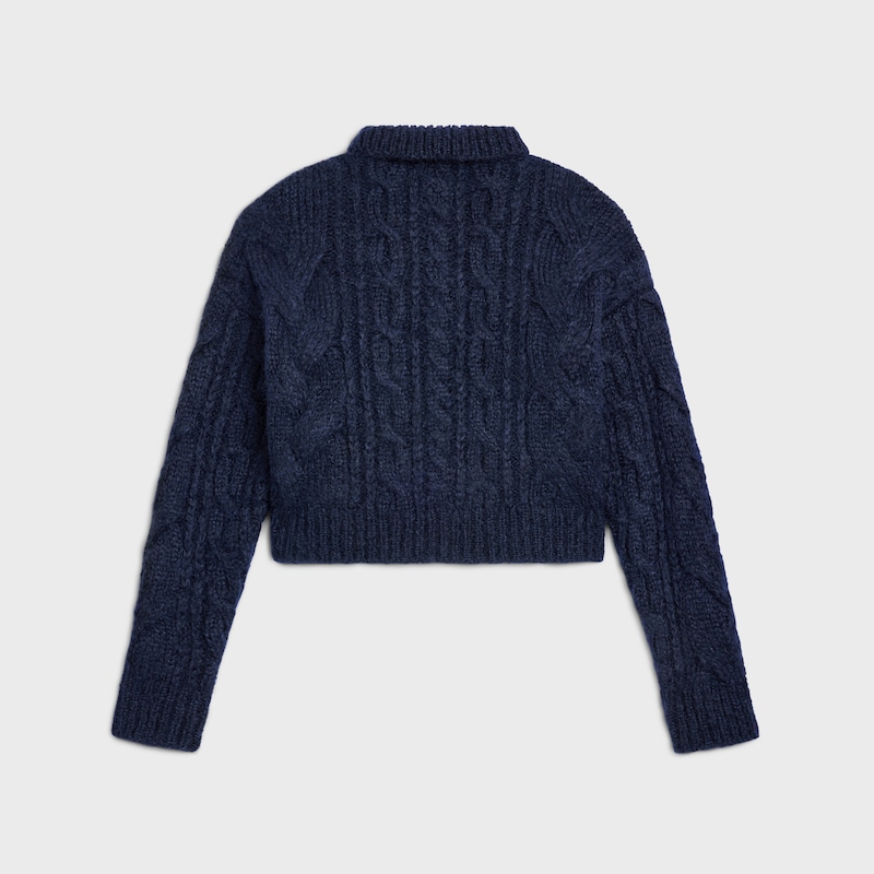 pull en mohair et laine aran