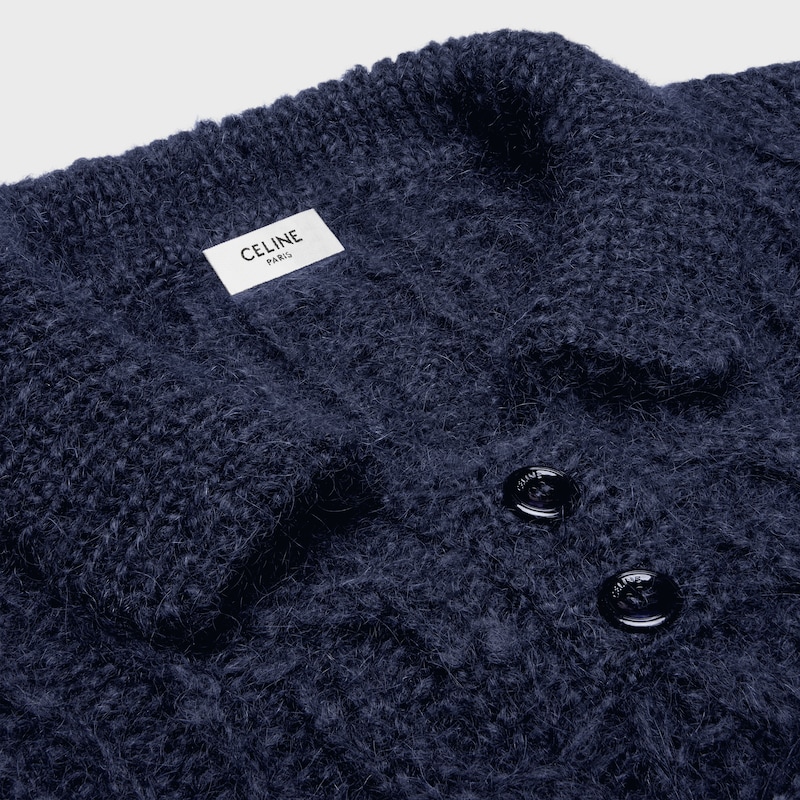 pull en mohair et laine aran