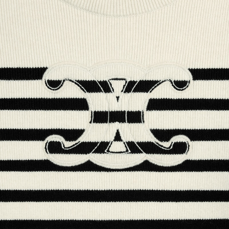 pull à col rond en laine et cachemire