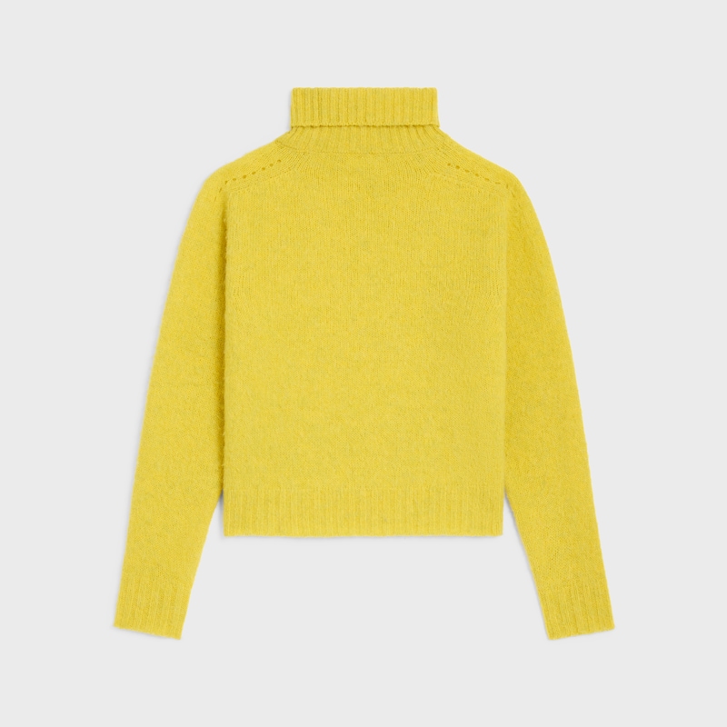 pull à col roulé en laine des shetland
