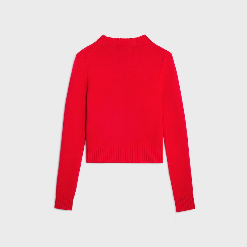 pull à col rond en laine et cachemire