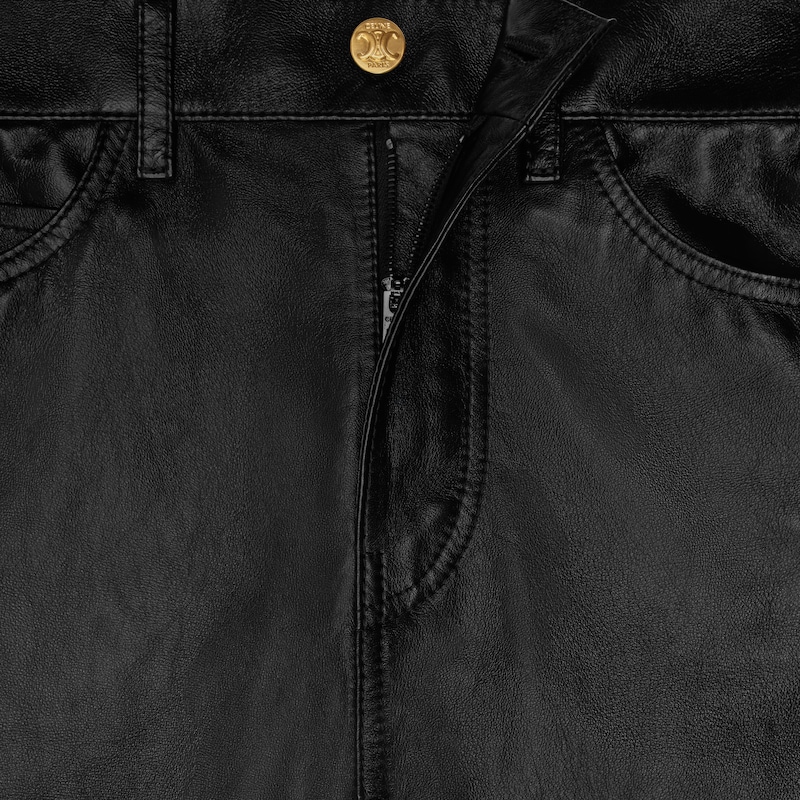 lulu jeans en peau dagneau souple