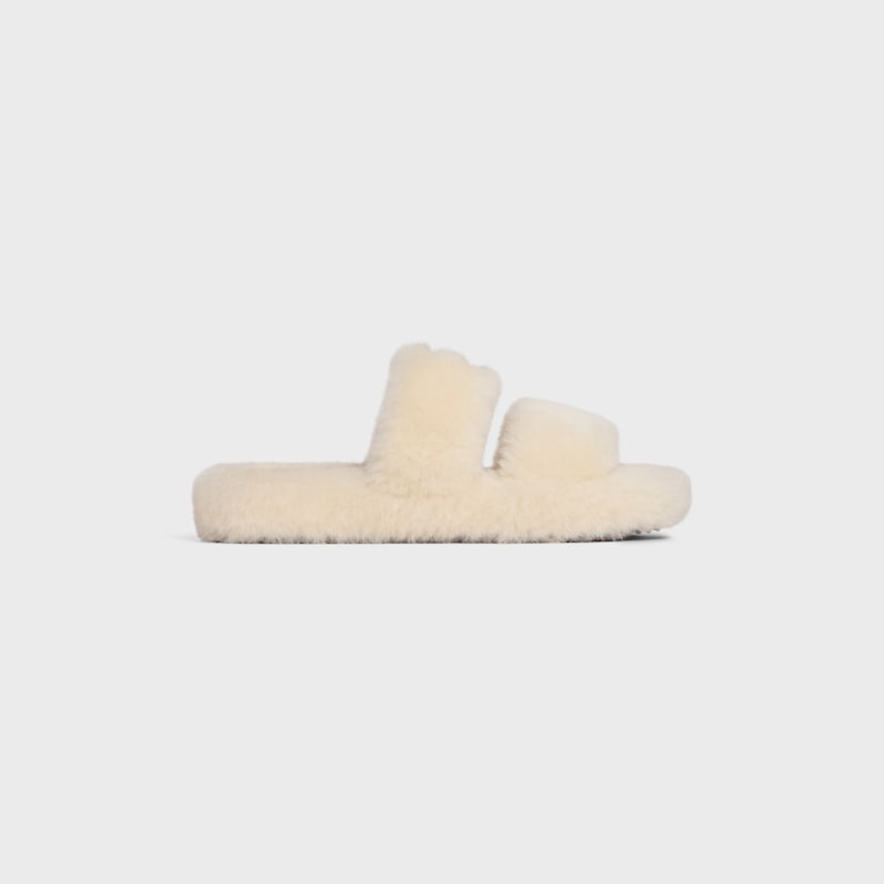 cÉline slides triomphe en mousse lisse