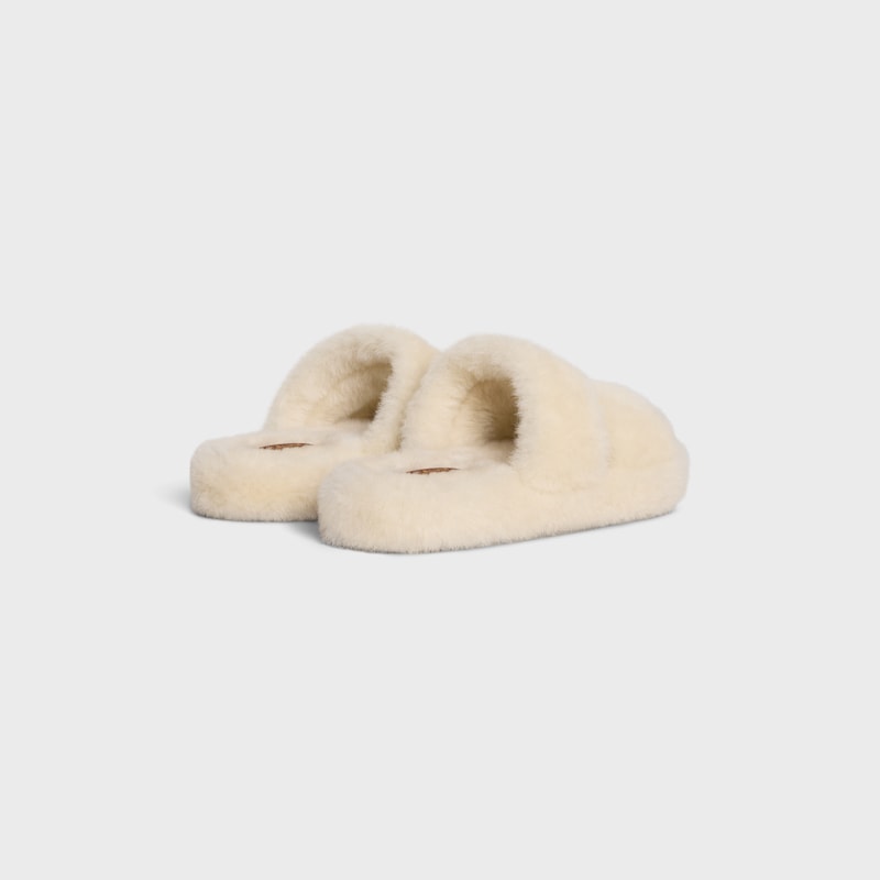 cÉline slides triomphe en mousse lisse