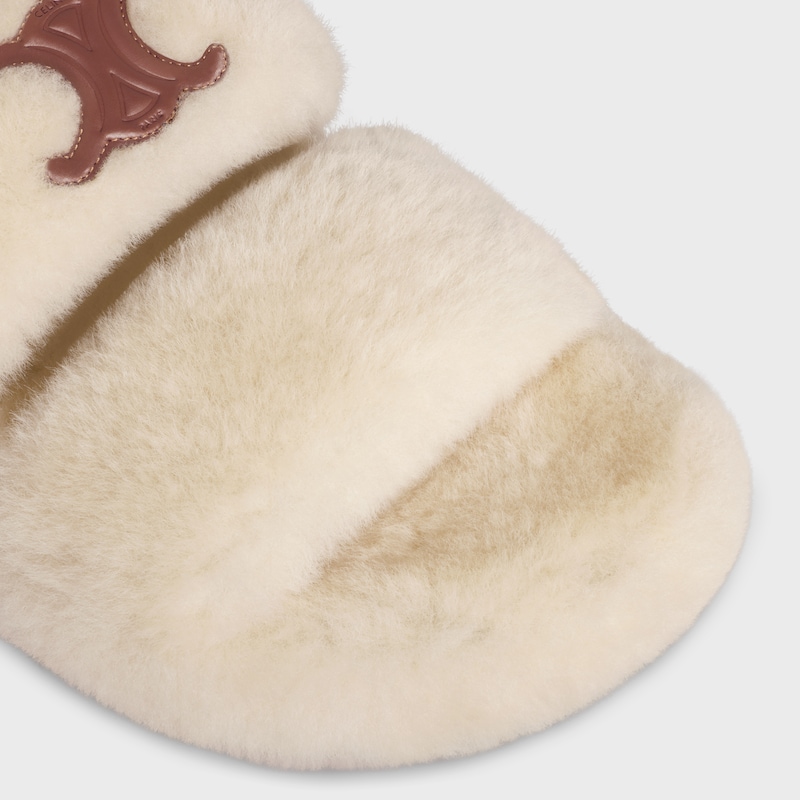 cÉline slides triomphe en mousse lisse