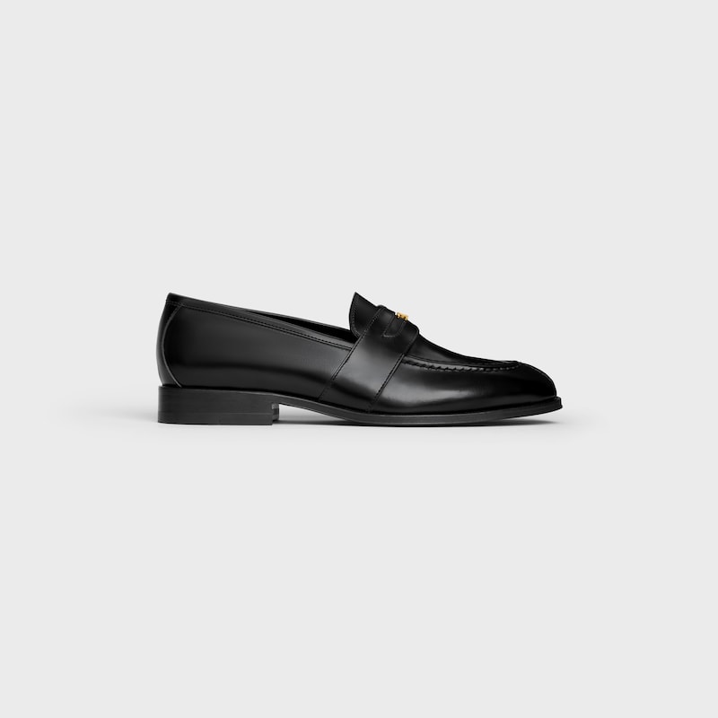 mocassin céline malaquais triomphe en cuir de taureau poli