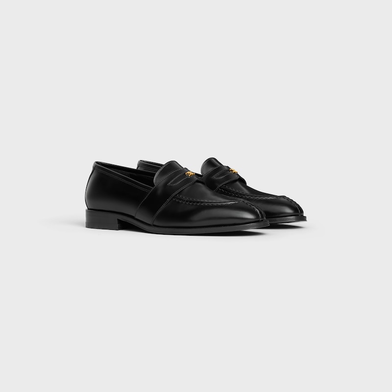 mocassin céline malaquais triomphe en cuir de taureau poli