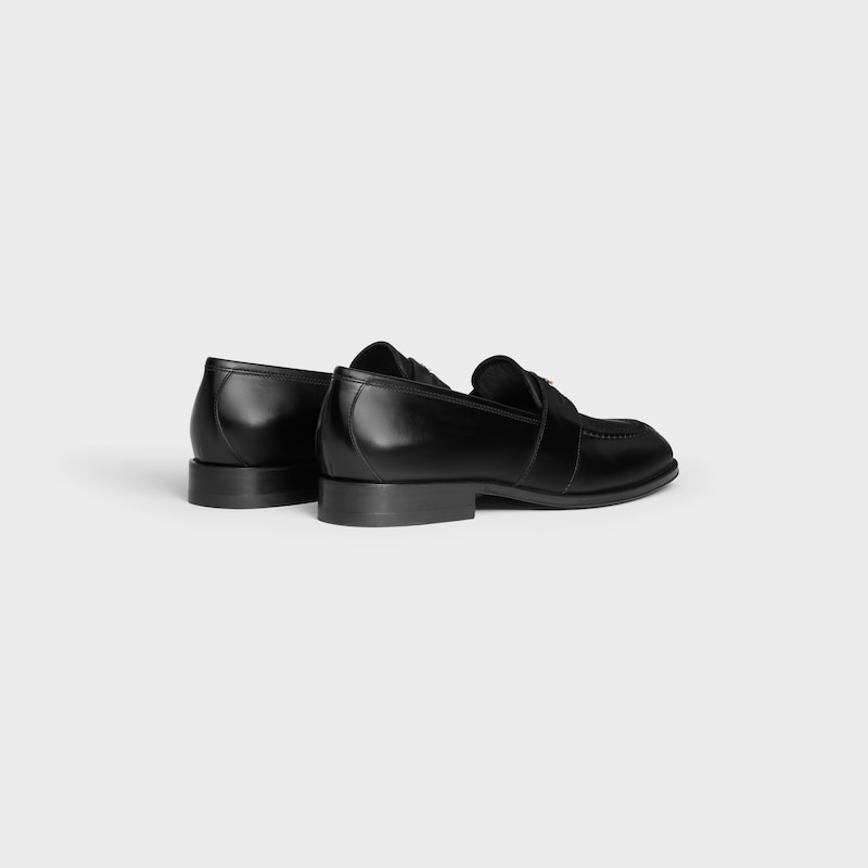 mocassin céline malaquais triomphe en cuir de taureau poli