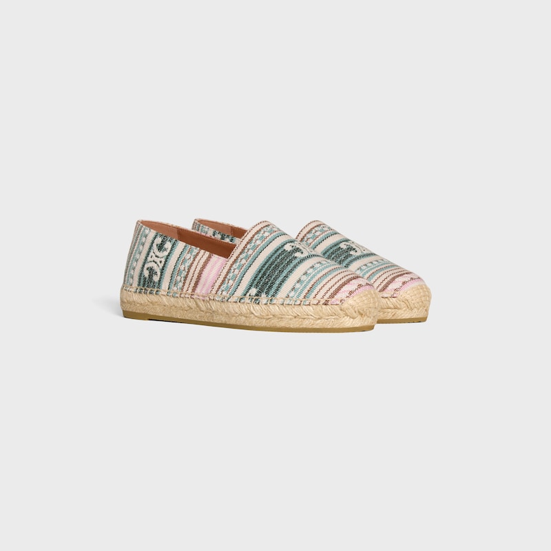 les espadrilles celine en tissu jacquard triomphe