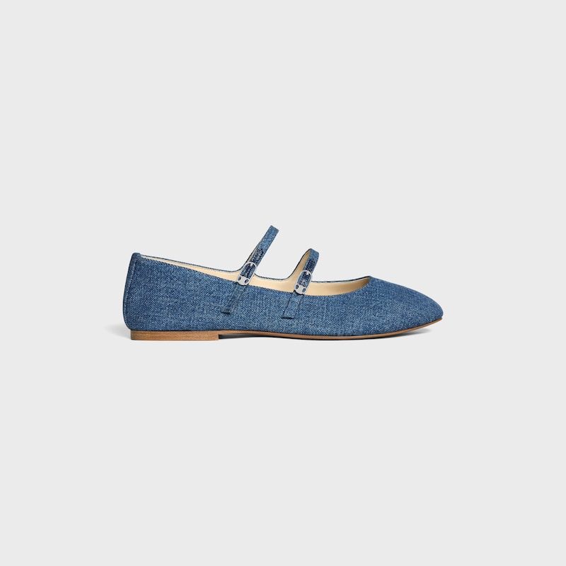 les ballerines celine double bracelet en denim