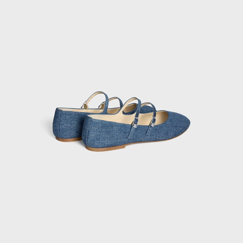 les ballerines celine double bracelet en denim