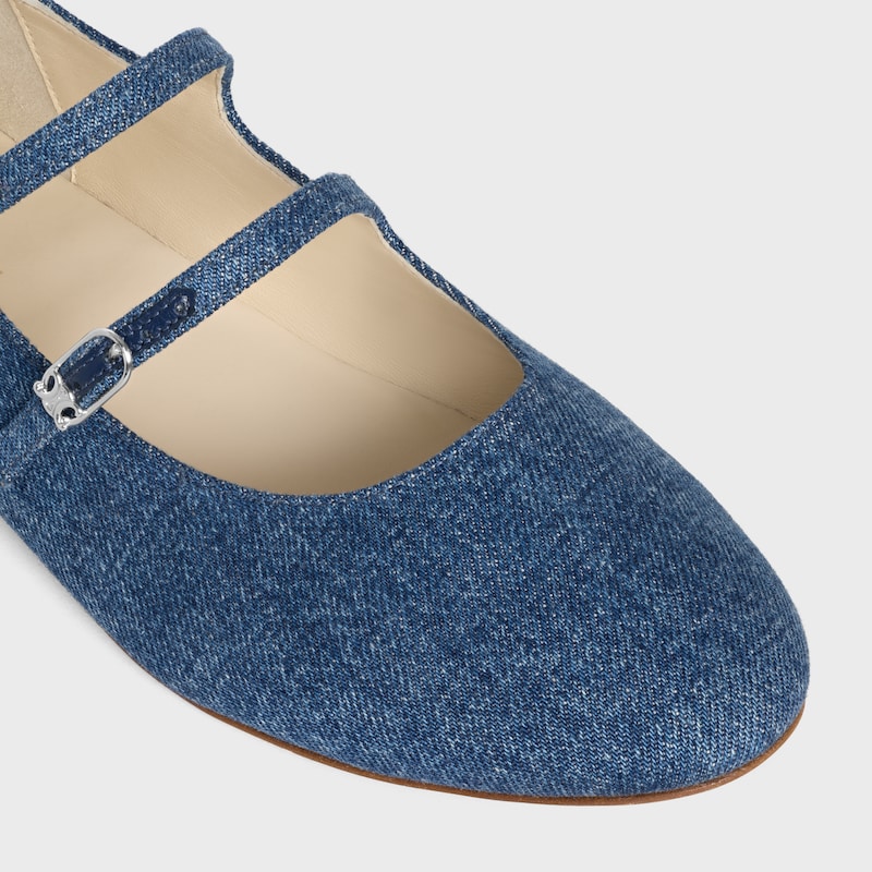 les ballerines celine double bracelet en denim
