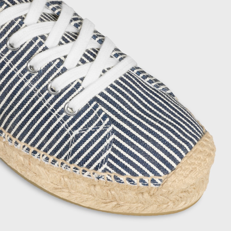 les espadrilles celine À lacets en toile oshkosh et cuir de veau
