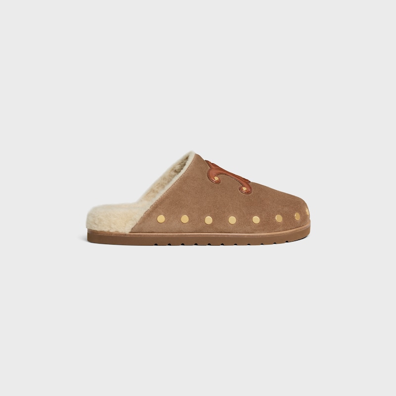 sabots celine pitea en cuir de veau