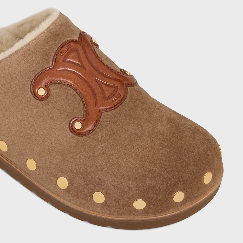 sabots celine pitea en cuir de veau