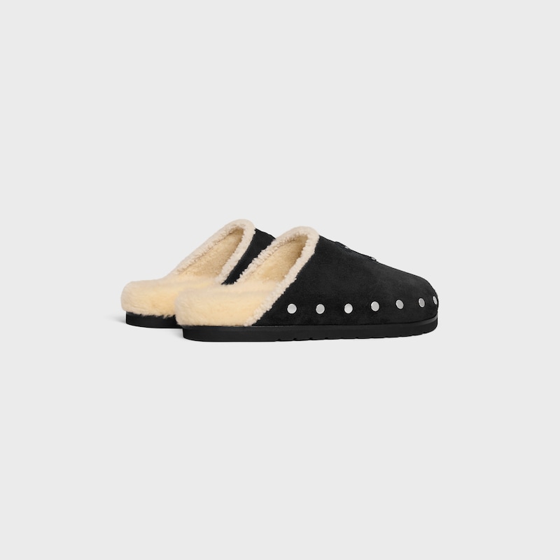 sabots celine pitea en cuir de veau