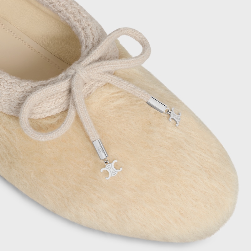 ballerine celine abby en tissu de laine dalpaga
